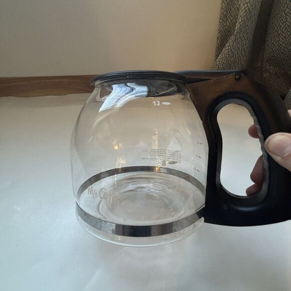 Mr. Coffee 12 Cup Carafe Glass Replacement Decanter Pot Black Handle & Lid! - Picture 6 of 9